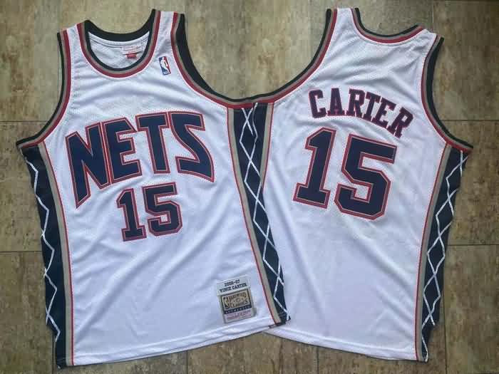 Brooklyn Nets 2006/07 CARTER #15 White Classics Basketball Jersey (Closely Stitched)