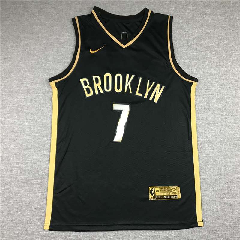 Brooklyn Nets 20/21 DURANT #7 Black Gold Basketball Jersey (Stitched)