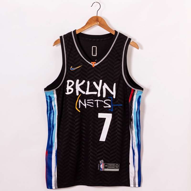 Brooklyn Nets 20/21 DURANT #7 Black City Basketball Jersey (Stitched)