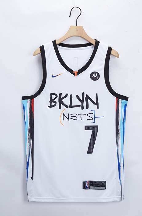 Brooklyn Nets 20/21 DURANT #7 White City Basketball Jersey (Stitched)