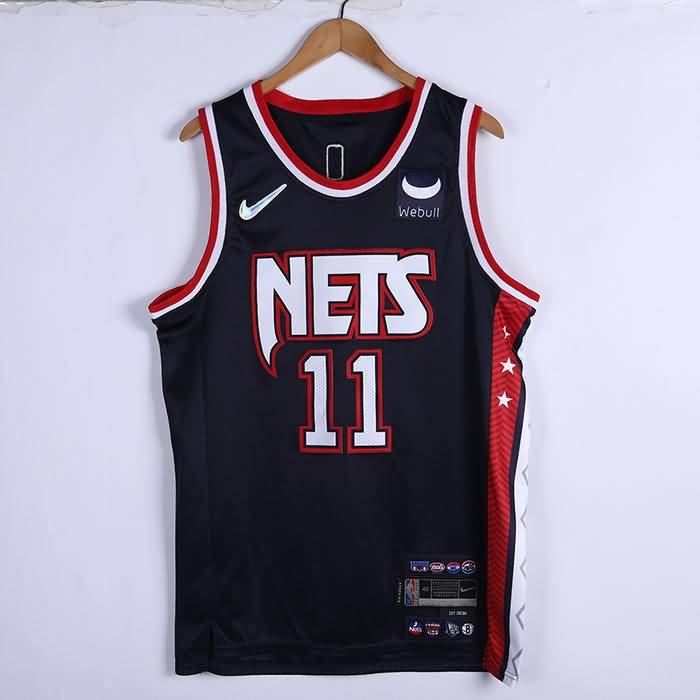 Brooklyn Nets 21/22 IRVING #11 Dark Blue City Basketball Jersey (Stitched)