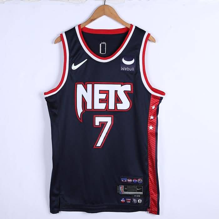 Brooklyn Nets 21/22 DURANT #7 Dark Blue City Basketball Jersey (Stitched)