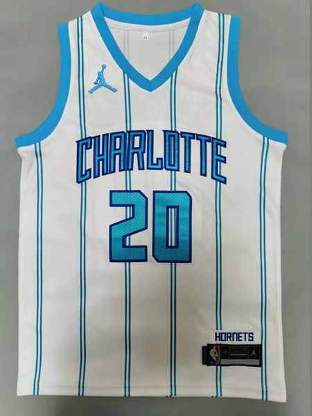 Charlotte Hornets 20/21 HAYWARD #20 White AJ Basketball Jersey (Stitched)
