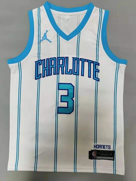 Charlotte Hornets 20/21 ROZIER III #3 White AJ Basketball Jersey (Stitched)