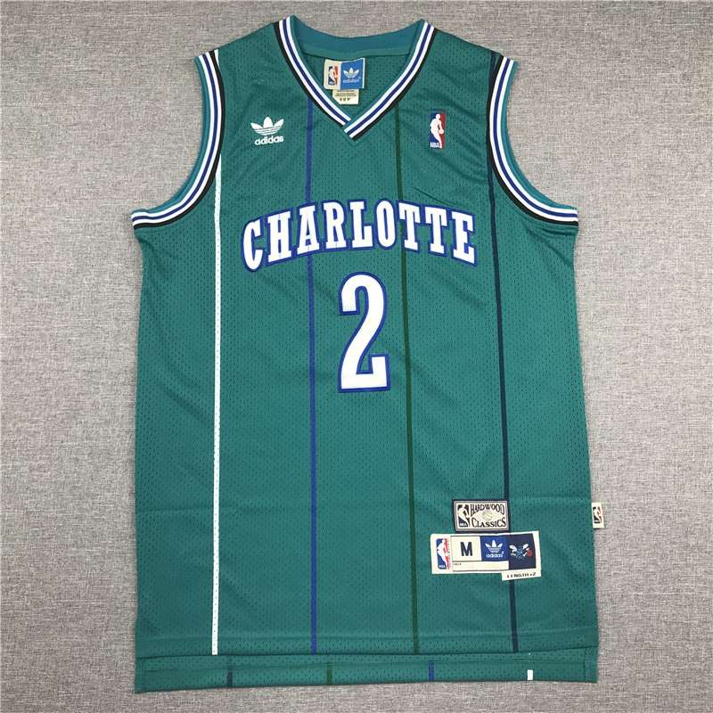 Charlotte Hornets JOHNSON #2 Green Classics Basketball Jersey (Stitched)