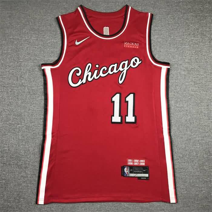 21/22 Chicago Bulls #11 DeROZAN Red City Basketball Jersey (Stitched)