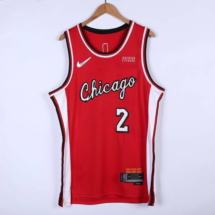 Chicago Bulls 21/22 BALL #2 Red City Basketball Jersey (Stitched)