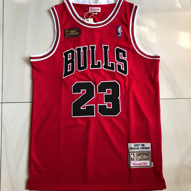 Chicago Bulls 1997/98 JORDAN #23 Red Finals Classics Basketball Jersey (Closely Stitched)