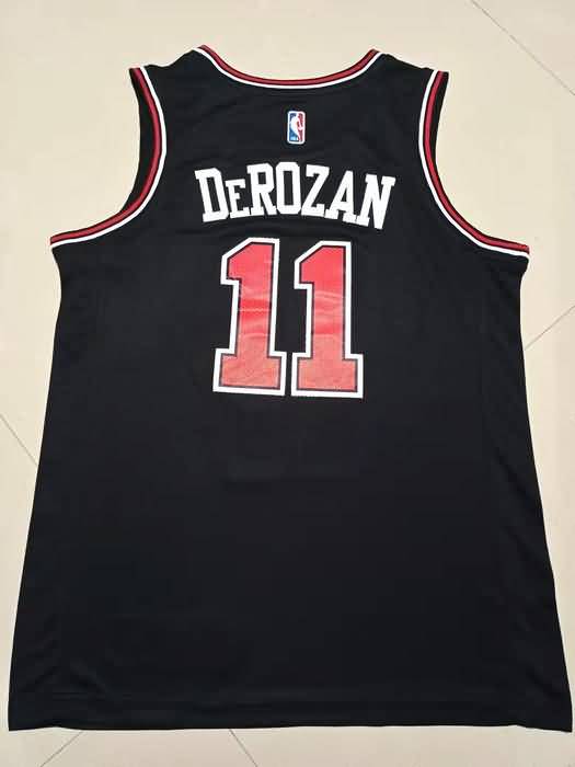 Chicago Bulls #11 DeROZAN Black Basketball Jersey (Stitched)