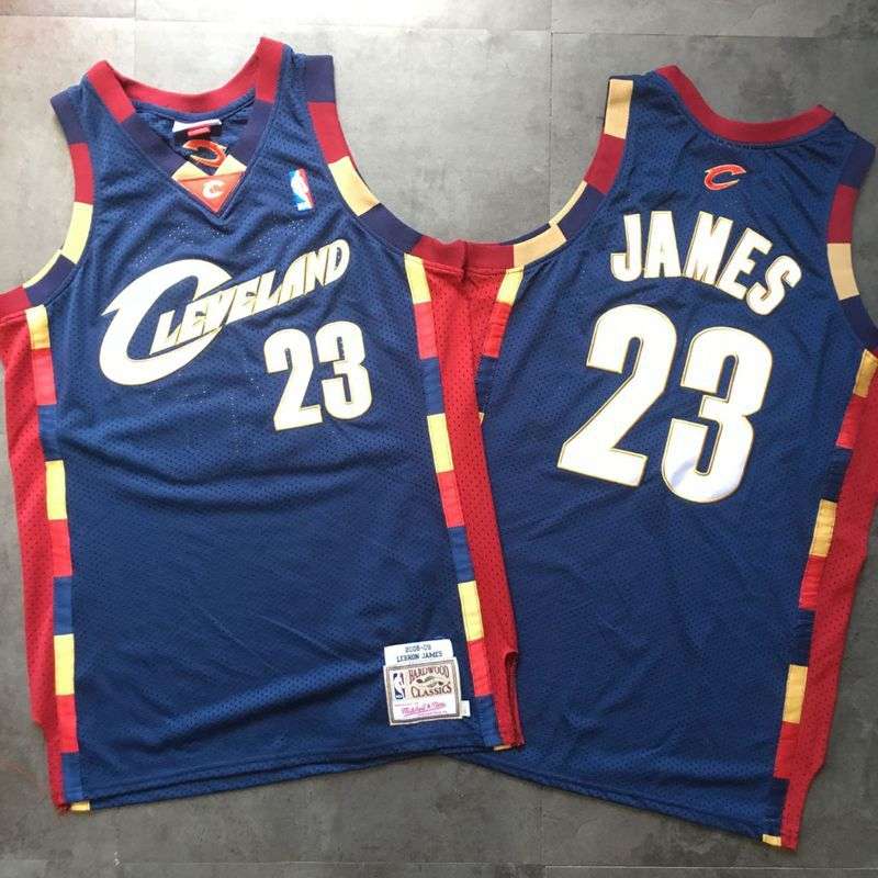 Cleveland Cavaliers 2008/09 JAMES #23 Dark Blue Classics Basketball Jersey (Closely Stitched)