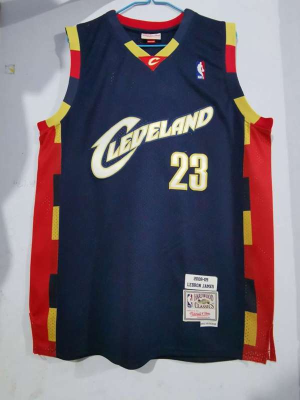 Cleveland Cavaliers 2008/09 JAMES #23 Dark Blue Classics Basketball Jersey (Stitched)