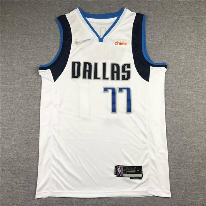 Dallas Mavericks 21/22 DONCIC #77 White Basketball Jersey (Stitched)