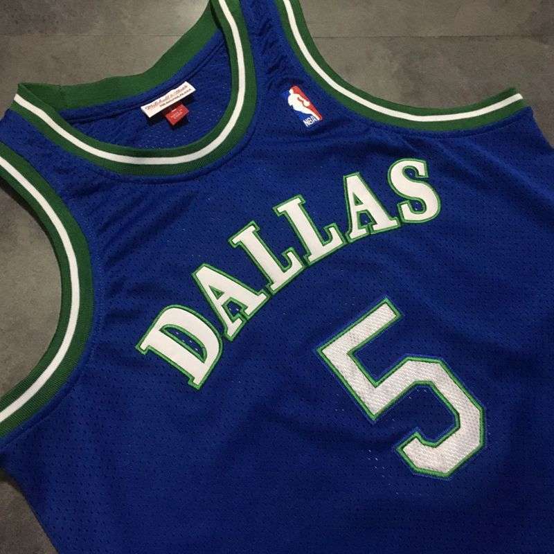 Dallas Mavericks 1994/95 KIDD #5 Blue Classics Basketball Jersey (Closely Stitched)