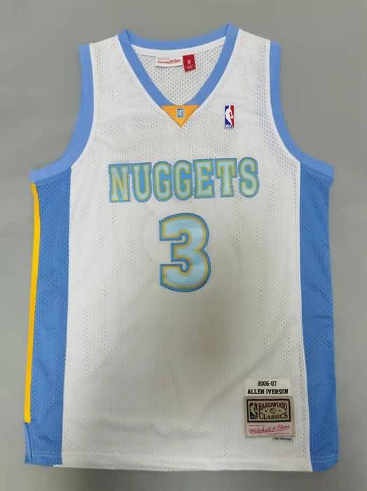 Denver Nuggets 2006/07 IVERSON #3 White Classics Basketball Jersey 02 (Stitched)
