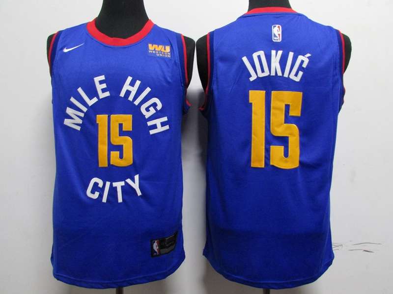 Denver Nuggets 20/21 JOKIC #15 Blue Basketball Jersey (Stitched)