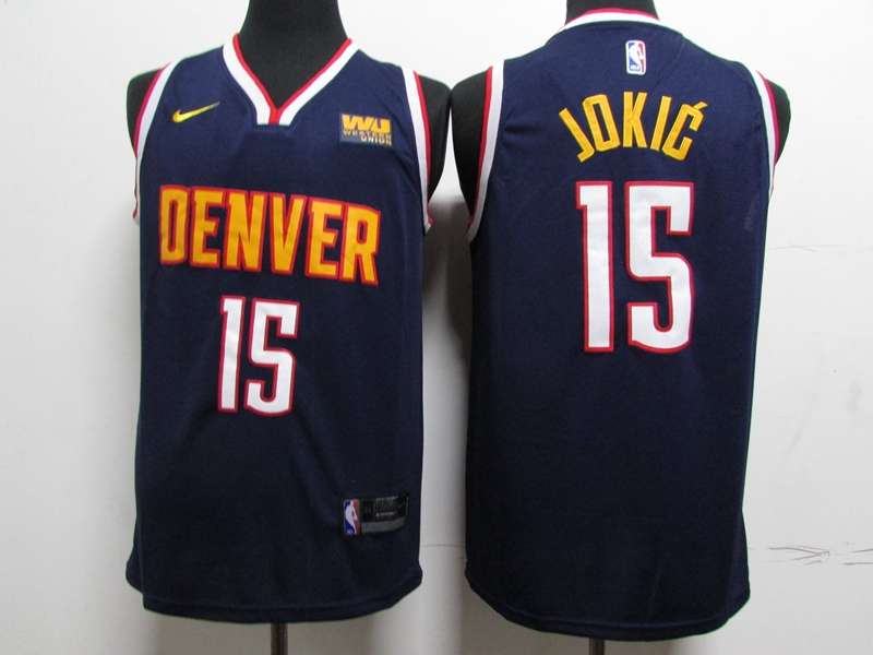 Denver Nuggets 20/21 JOKIC #15 Dark Blue Basketball Jersey (Stitched)