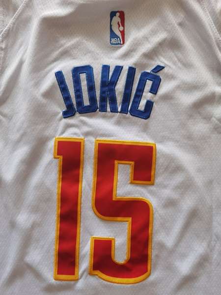 Denver Nuggets 20/21 JOKIC #15 White Basketball Jersey 02 (Stitched)