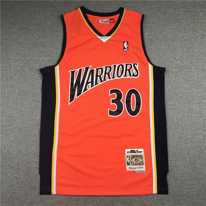 Golden State Warriors 2009/10 CURRY #30 Orange Classics Basketball Jersey (Stitched)