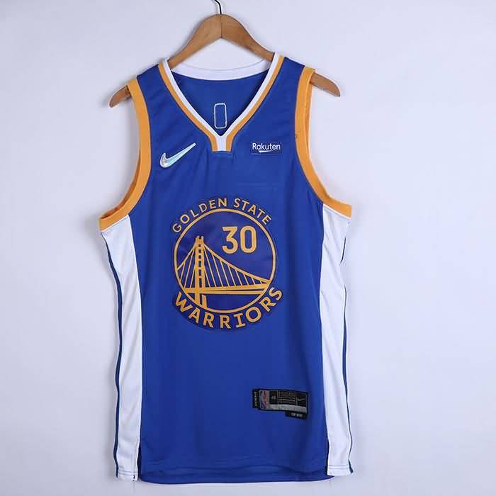 21/22 Golden State Warriors #30 CURRY Blue Basketball Jersey (Stitched)