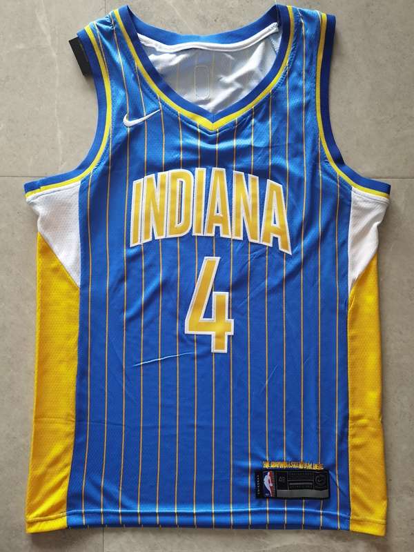 Indiana Pacers 20/21 OLADIPO #4 Blue City Basketball Jersey (Stitched)