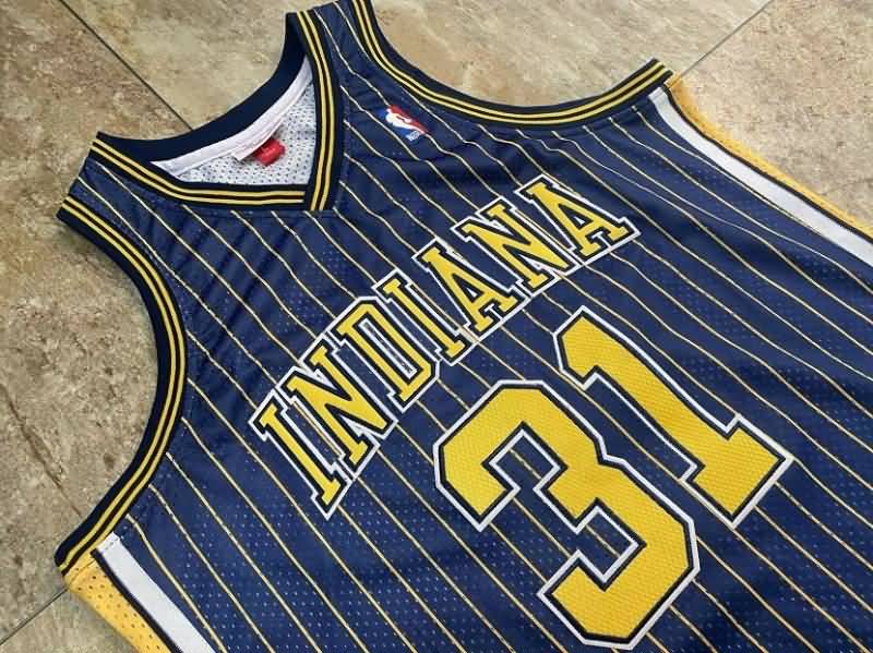 Indiana Pacers 1994/95 MILLER #31 Dark Blue Classics Basketball Jersey (Closely Stitched)