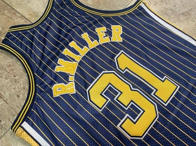 Indiana Pacers 1994/95 MILLER #31 Dark Blue Classics Basketball Jersey (Closely Stitched)