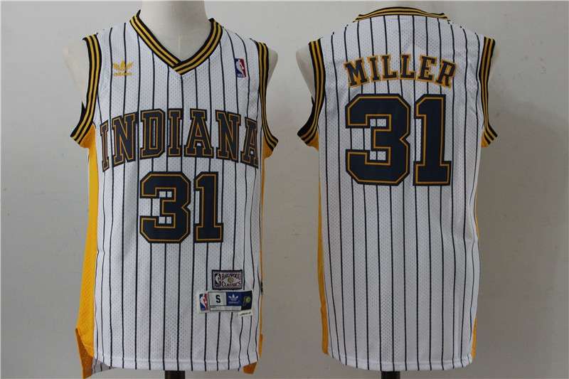Indiana Pacers MILLER #31 White Classics Basketball Jersey (Stitched)