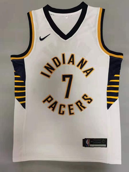 Indiana Pacers BROGDON #7 White Basketball Jersey (Stitched)