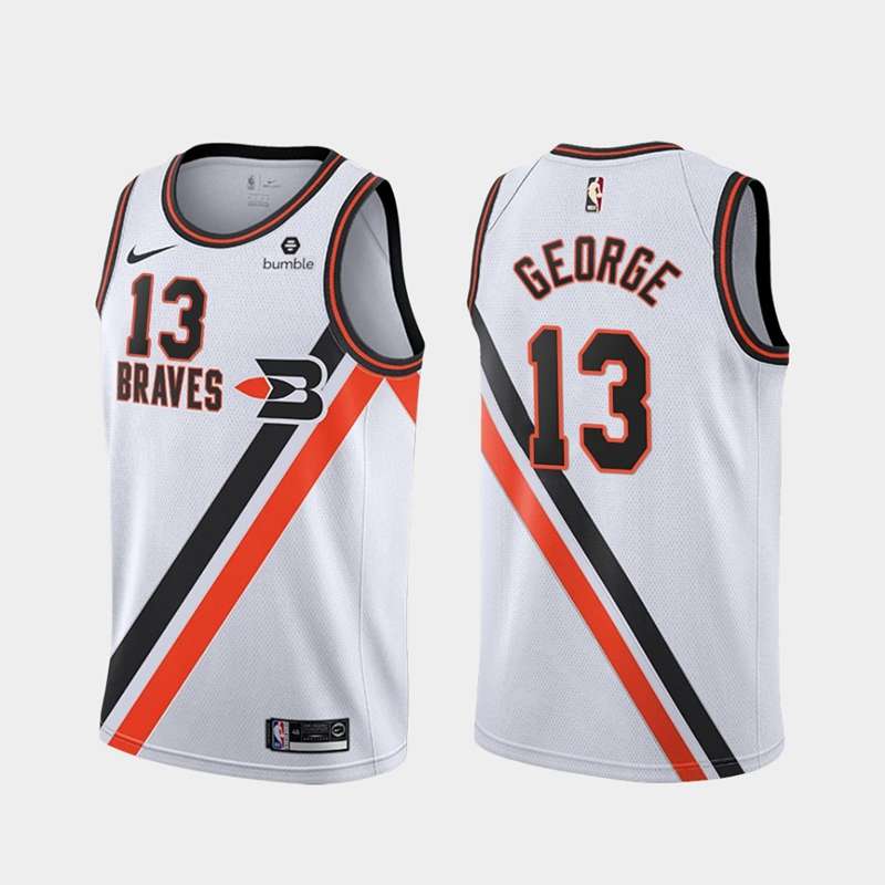 Los Angeles Clippers 2020 GEORGE #13 White Basketball Jersey (Stitched)
