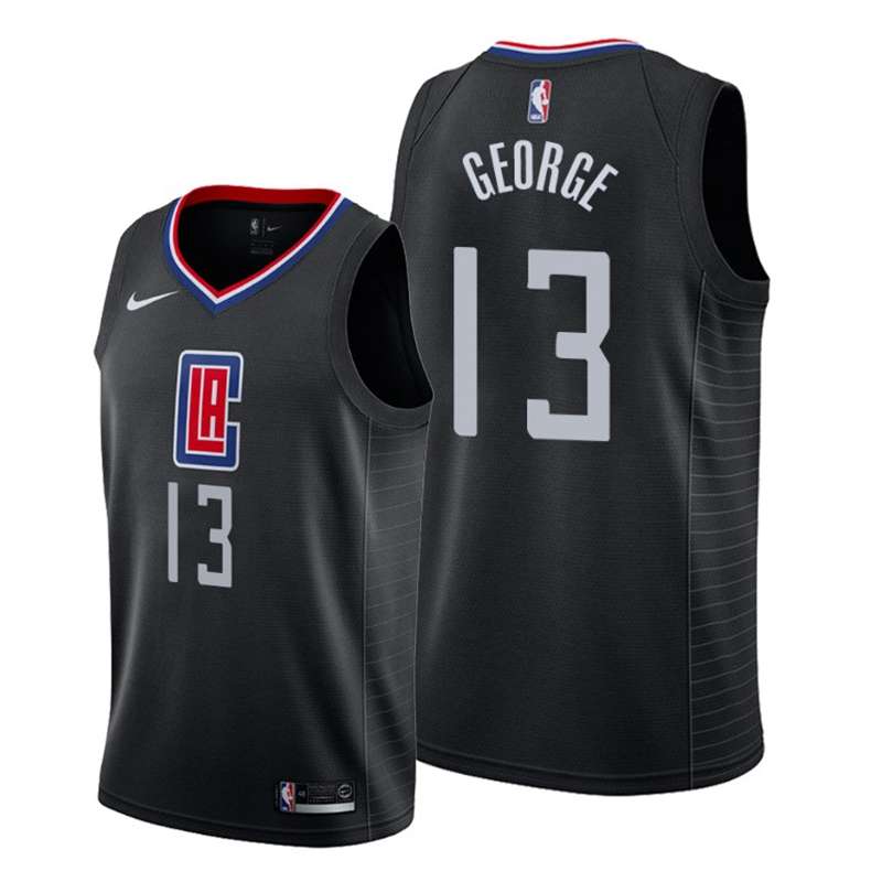 Los Angeles Clippers GEORGE #13 Black Basketball Jersey (Stitched)