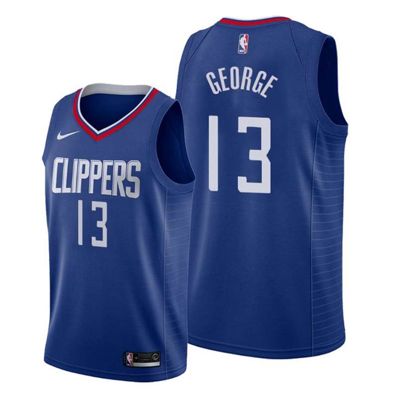 Los Angeles Clippers GEORGE #13 Blue Basketball Jersey (Stitched)