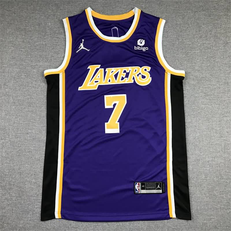 Los Angeles Lakers 21/22 ANTHONY #7 Purple AJ Basketball Jersey (Stitched)