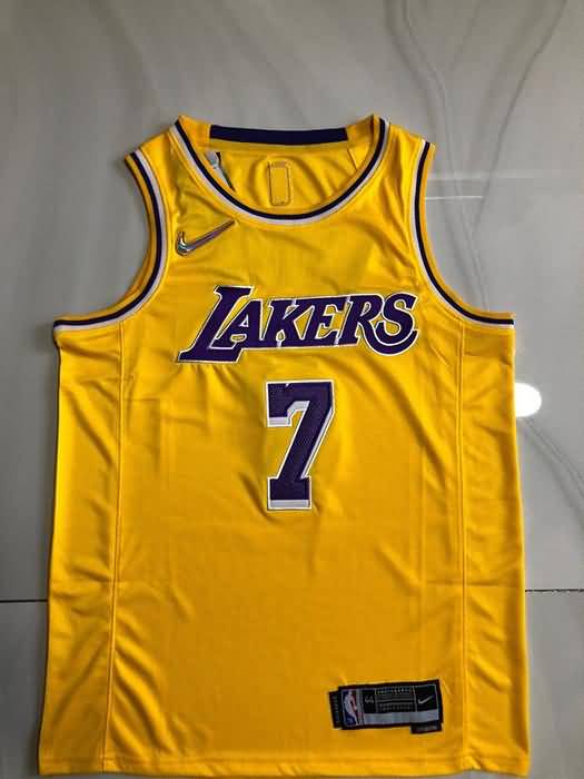 Los Angeles Lakers 21/22 ANTHONY #7 Yellow Basketball Jersey (Closely Stitched)