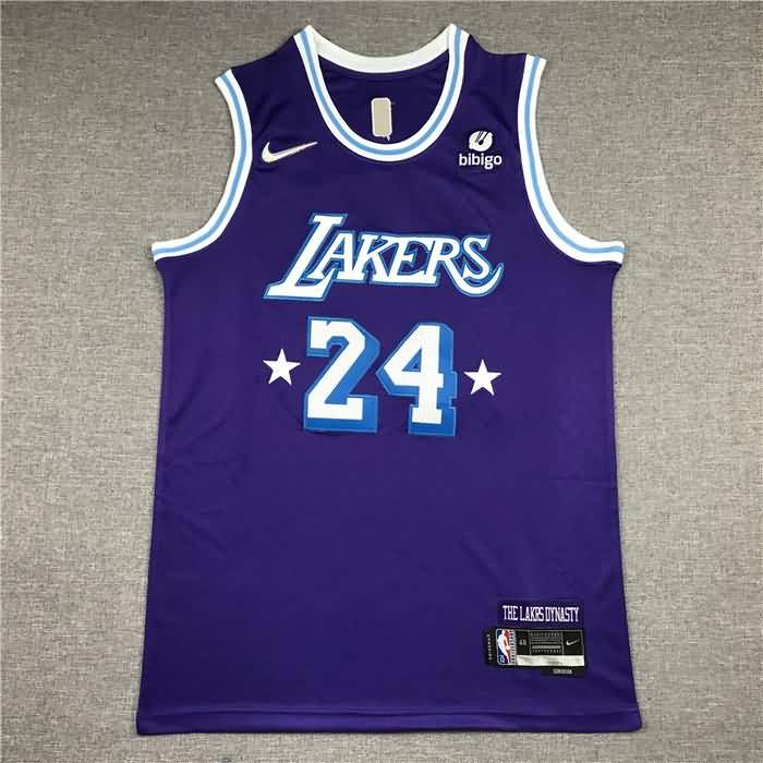 Los Angeles Lakers 21/22 BRYANT #24 Purple City Basketball Jersey (Stitched)