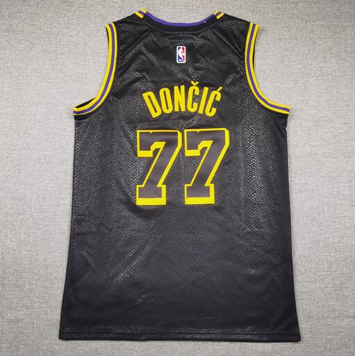 24/25 Los Angeles Lakers #77 DONCIC Black Basketball Jersey (Stitched) 02