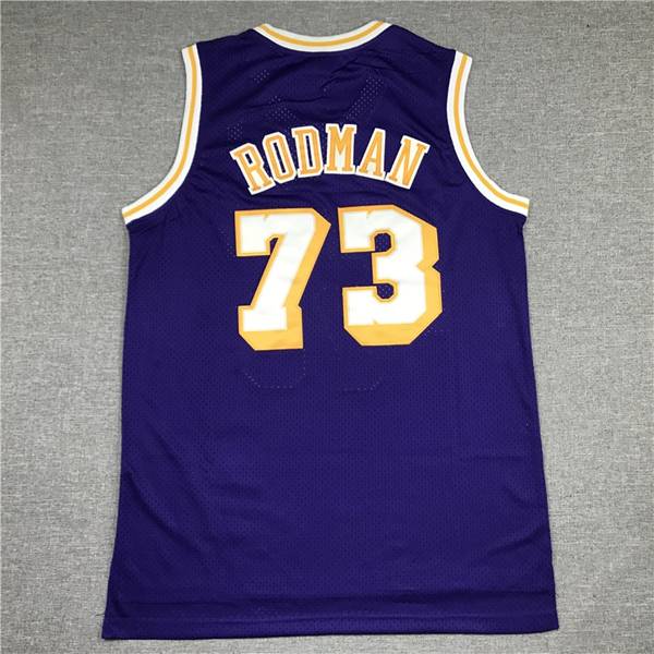 Los Angeles Lakers 1998/99 RODMAN #73 Purple Classics Basketball Jersey (Stitched)