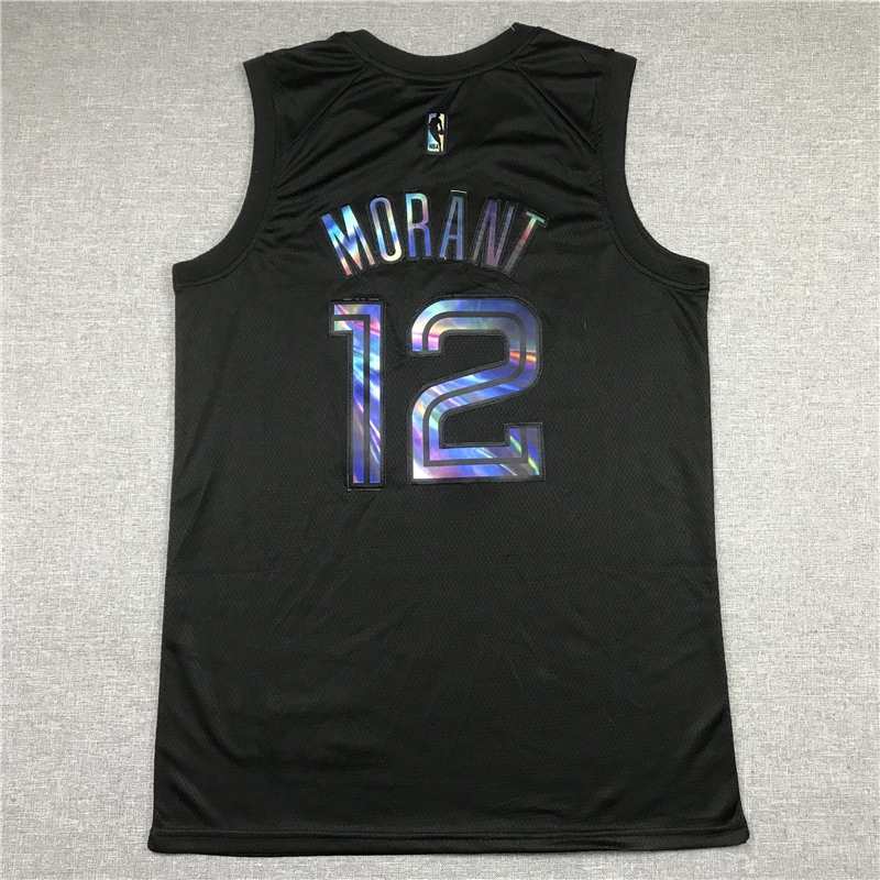Memphis Grizzlies 20/21 MORANT #12 Black Basketball Jersey 02 (Stitched)