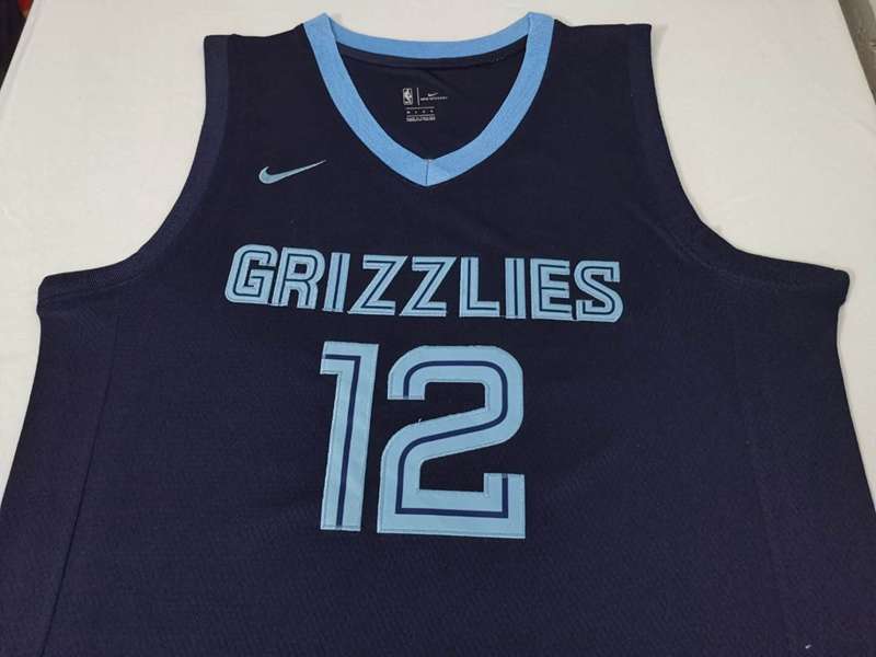 Memphis Grizzlies 2020 MORANT #12 Dark Blue Basketball Jersey (Stitched)