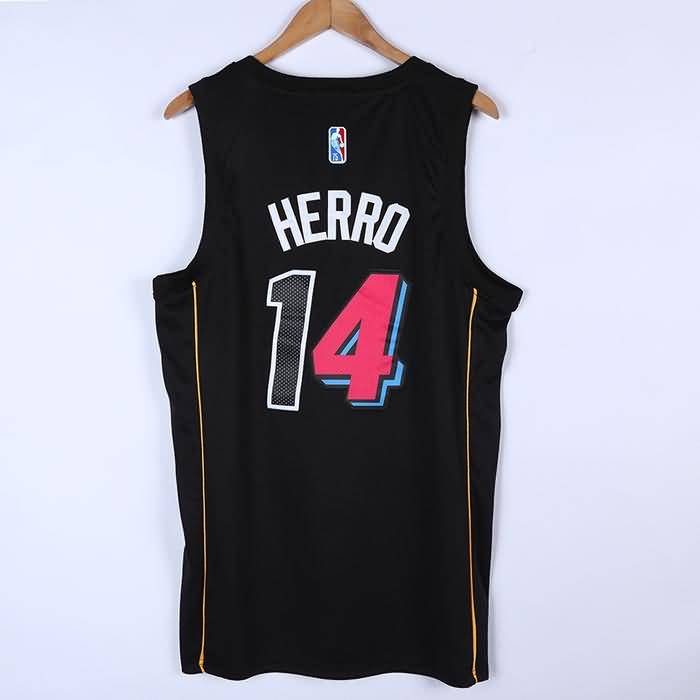 Miami Heat 21/22 HERRO #14 Black City Basketball Jersey (Stitched)