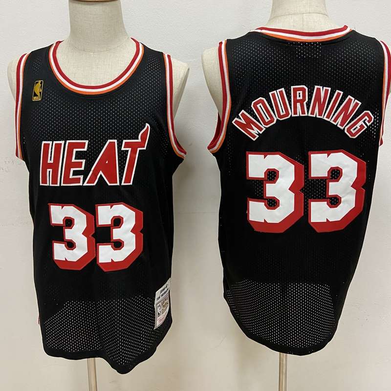 Miami Heat 1996/97 MOURNING #33 Black Classics Basketball Jersey (Stitched)