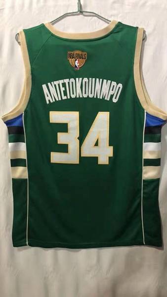 Milwaukee Bucks 20/21 ANTETOKOUNMPO #34 Green Champion Basketball Jersey (Stitched)