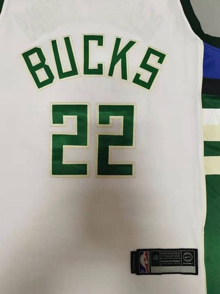 Milwaukee Bucks 20/21 MIDDLETON #22 White Basketball Jersey (Stitched)