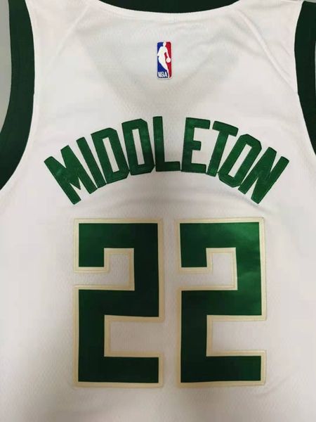 Milwaukee Bucks 20/21 MIDDLETON #22 White Basketball Jersey (Stitched)