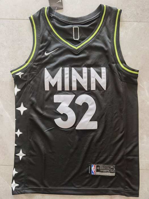 Minnesota Timberwolves 20/21 TOWNS #32 Black City Basketball Jersey (Stitched)