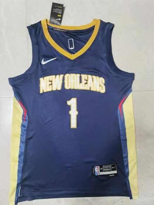 New Orleans Pelicans 21/22 WILLIAMSON #1 Dark Blue Basketball Jersey (Stitched)