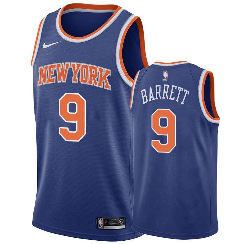 New York Knicks BARRETT #9 Blue Basketball Jersey (Stitched)