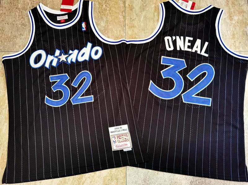 Orlando Magic 1994/95 ONEAL #32 Black Classics Basketball Jersey (Closely Stitched)