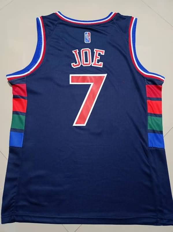 Philadelphia 76ers 21/22 JOE #7 Dark Blue City Basketball Jersey (Stitched)