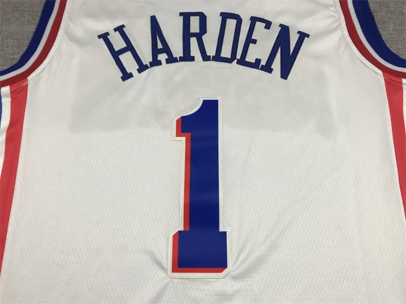 Philadelphia 76ers 21/22 HARDEN #1 White Basketball Jersey (Stitched)