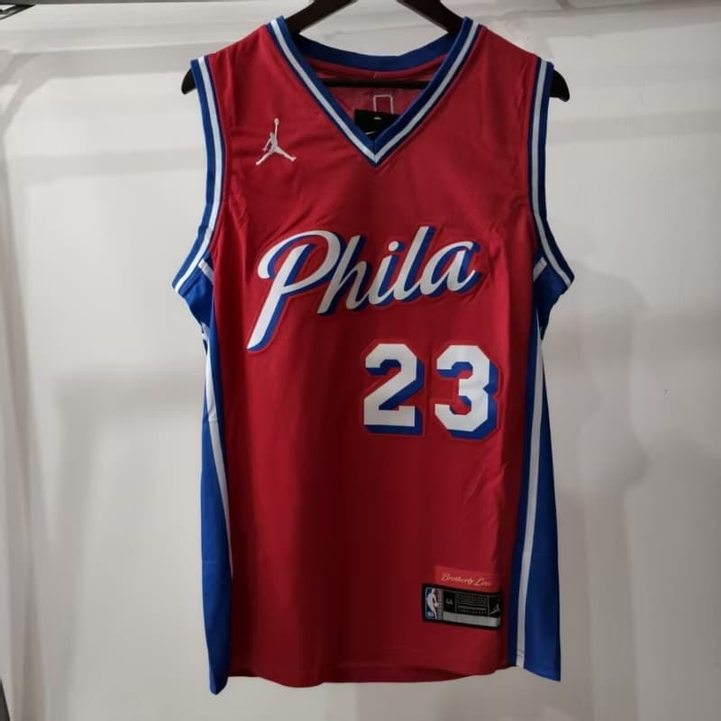 22/23 Philadelphia 76ers JAMES #23 Red AJ Basketball Jersey (Stitched) 22/23 Philadelphia 76ers JAMES #23 Red AJ Basketball Jersey (Stitched)